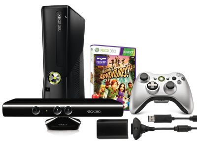 Xbox 360 de 4 GB con Kinect + Juego Kinect Adventures + Color Accesory pack $199.990