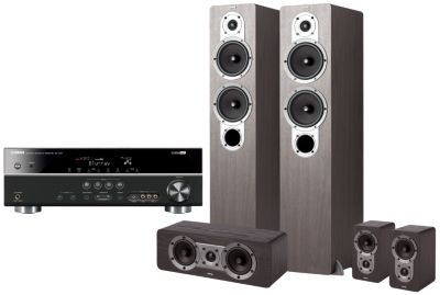 Kit receiver áudio/vídeo + parlantes 426 $499.990