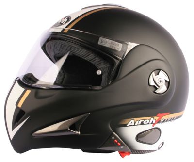 Casco Airoh Mathisse  Bicolor  Black and White Triple 