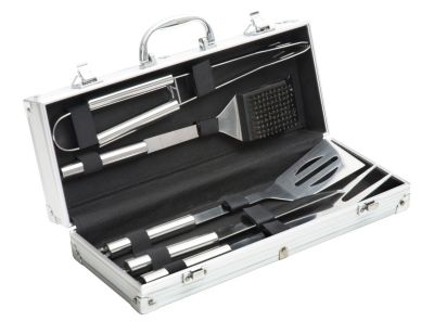Maleta Accesorios Asado 5 Piezas Inoxidables $7.990