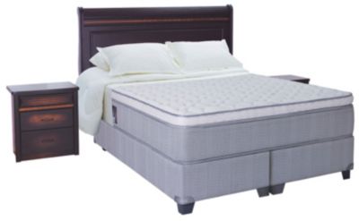 Set Box Americano Celta 2.5 Plazas Everest + Respaldo + 2 Veladores + Textil $779.900