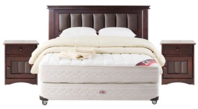 Box Spring Ortopedic Soft 2 Plazas + Muebles Nápoles + Textil CIC $399.990