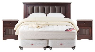 Box Spring Ortopedic Firm 2 Plazas B/D + Muebles Nápoles + Textil CIC $399.990