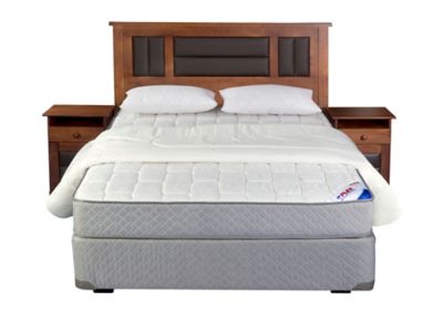 Box Spring Flex Therapedic 2 Plazas Lorraine + Respaldo + 2 Veladores $299.990