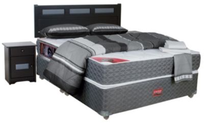 Box Active Pro Grafito 2 Plazas Base Dividida Pamplona textil $299.990