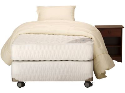Box Spring Rosen  Uno.1- 1.5 plazas + Almohada + Velador M006 $189.990