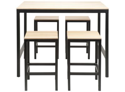 Juego de Bar Cork Alaniz Home: Mesa + 4 Pisos $199.990
