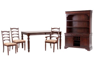 Juego de Comedor Kennedy Ashley 4 sillas + 2 sitiales + Vitrina $1.219.990